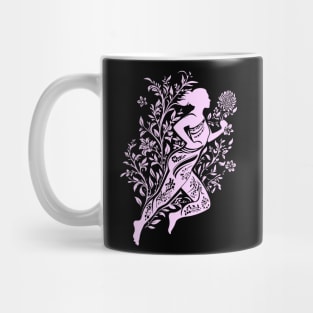 Floral Runner Girl – Graceful Movement Meets Art Mug